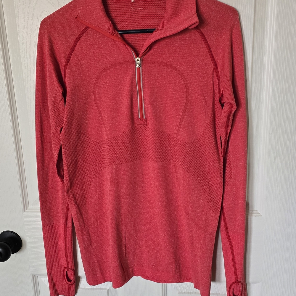 lululemon athletica Red Swiftly Tech Longsleeve Top